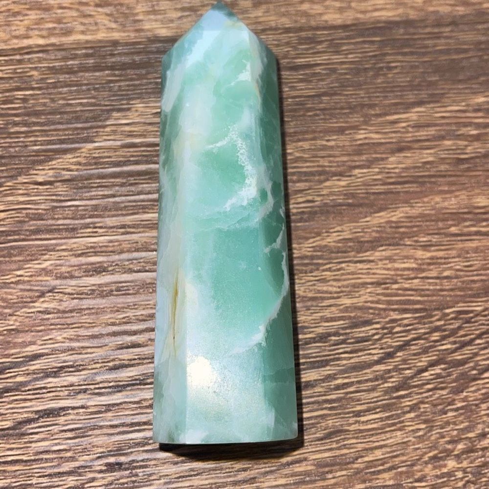 Caribbean calcite tower small banding standing point polished decor natural